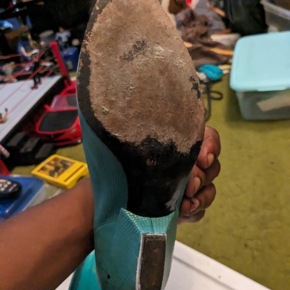 Women's Turquoise Heels by Charles Jordan - Picture 7 of 9